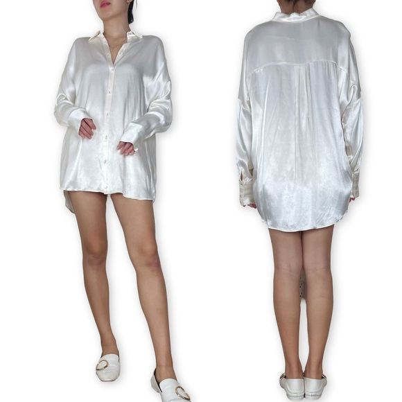 DISSH Simone Pearl Satin Shirt Size 8 - Picture 12 of 16